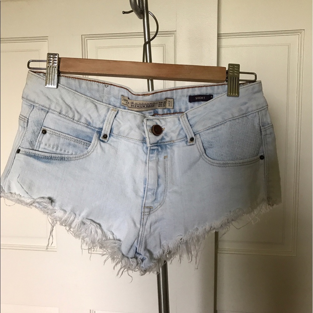 Zara denim short shorts size 4